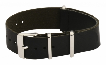 18mm en cuir noir OTAN MWC Bracelet