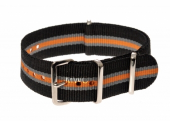 20mm Noir Gris et Tangerine OTAN MWC Bracelet