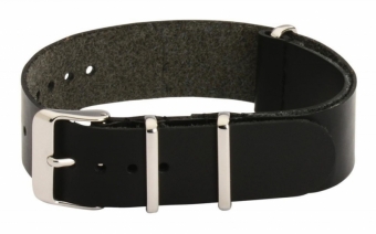 20mm en cuir noir OTAN MWC Bracelet