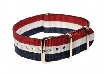 20mm Bleu Blanc Rouge et l&#39;OTAN MWC Bracelet