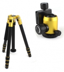 Aluminium Trépied LVG A-214B jaune avec NB535 Rotule