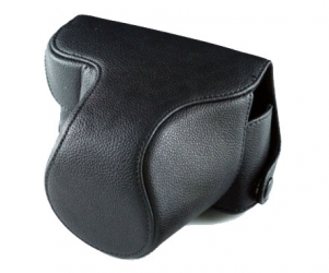 Noir appareil photo en cuir sac pour Olympus Pen EPL2
