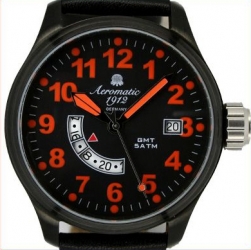 Defender GMT Temps Orange World Aeromatic Suivre A1324
