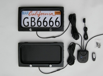 Cadre de plaque d&#39;immatriculation électrique couverture automatique obturation (type USA)