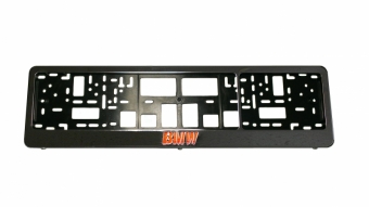 Cadre anti-vandalisme pour la plaque d&#39;immatriculation avec logo BMW (chrome)
