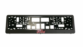Cadre anti-vandalisme pour la plaque d&#39;immatriculation avec logo Ford (chrome)