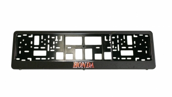 Cadre anti-vandalisme pour la plaque d&#39;immatriculation avec logo Honda (chrome)