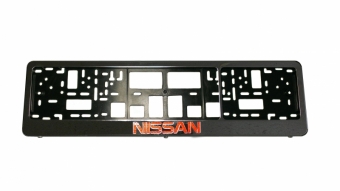 Cadre anti-vandalisme pour la plaque d&#39;immatriculation avec Nissan logo (chrome)