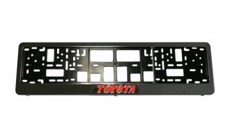 Cadre anti-vandalisme pour la plaque d&#39;immatriculation avec Toyota logo (chrome)