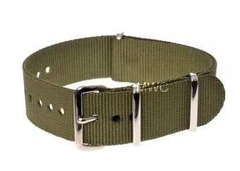 20mm Olive OTAN MWC Bracelet PVD noir