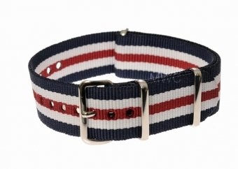 20mm Rouge Blanc et Bleu OTAN MWC Bracelet