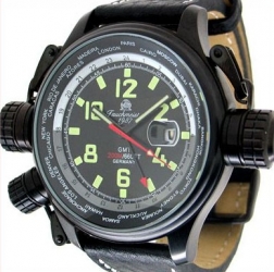 XXL-Pilot &quot;World-Tour&quot; GMT Tauchmeister Montre T0182