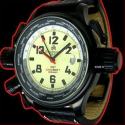 XXL-Pilot &quot;World-Tour&quot; GMT Tauchmeister Montre T0183