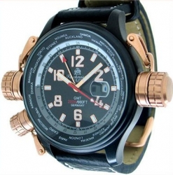 XXL-Pilot &quot;World-Tour&quot; GMT Tauchmeister Montre T0184