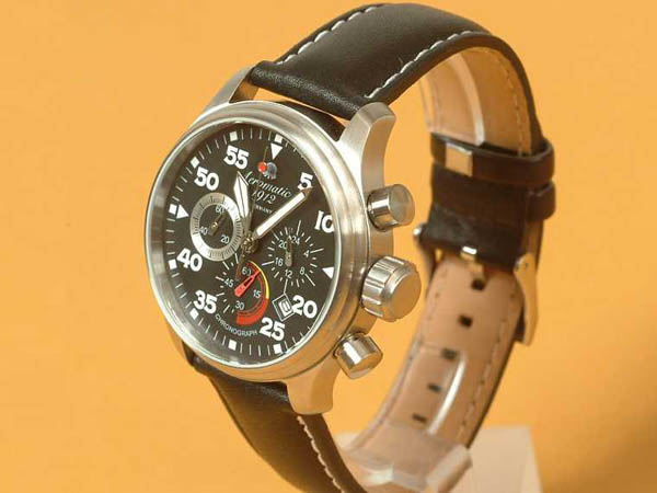 Militaire Aviator Observateur Chronographe 3-yeux A1229