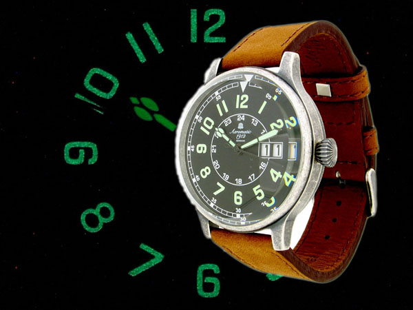 Allemand 2.WW RETRO-AVIATOR-Offizer-Habicht BigDate A1254B