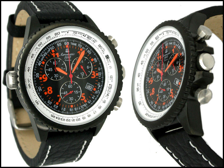 XXL-Pilot Chronograph DEFENDER A1333 noir