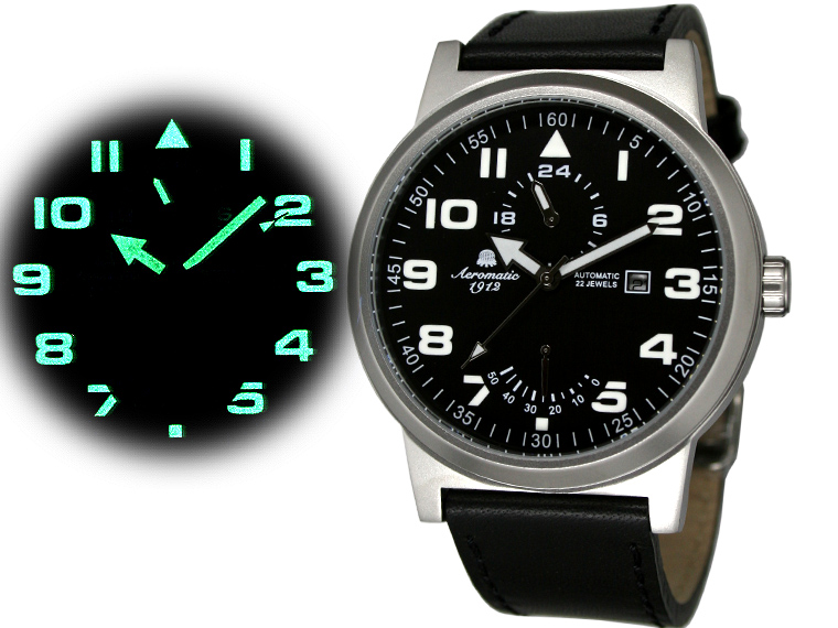 XL Retro-Design 24H Pilot + PowerReserve Indicateur A1348