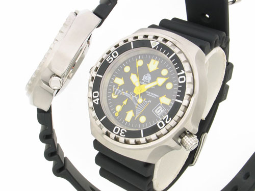 Profi plongeur de combat GMT Fly-back 1000m résistant à l'eau hélium SÛR SAPHIRE de T0076 de verre