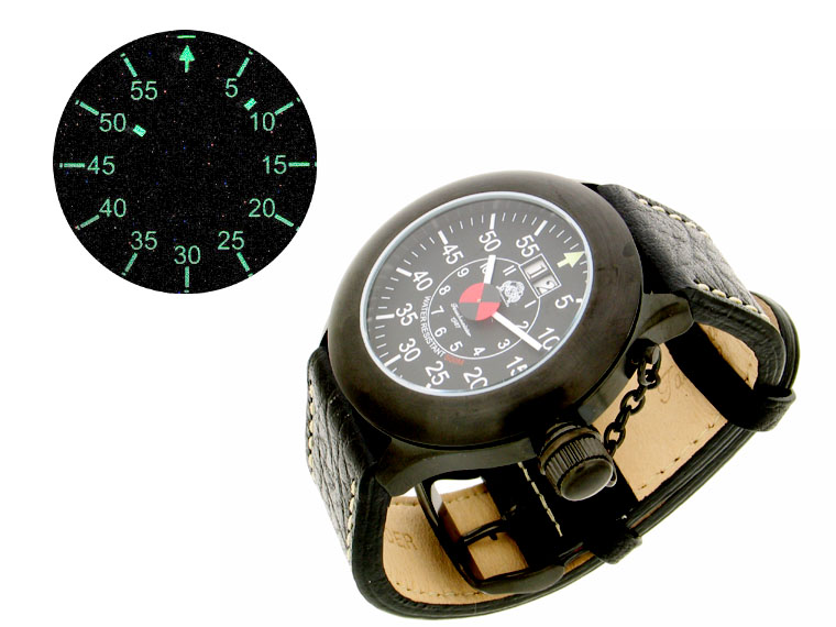500m 2.WW lourde allemande U-Boot BIG-DATE !!! couronner protéger T0087 système