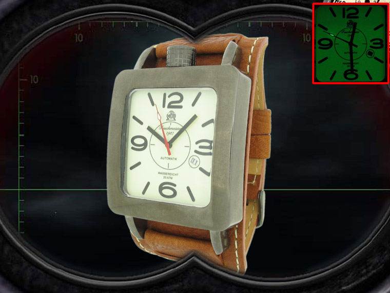 2.WW XXXL LOURD !! PANZER DATE allemande automatique T0090 Luminous