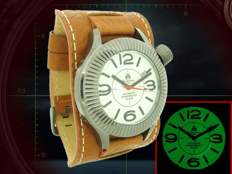2.WW XL allemande PANZER DATE automatique T0092 Luminous