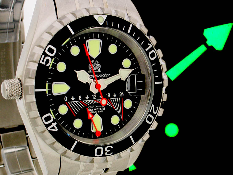 Profi plongeur de combat GMT Fly-back de l'eau de 600m hélium résistant T0095 SÉCURITAIRE