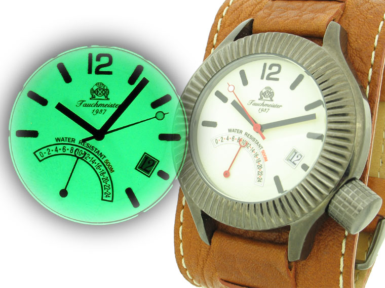 2.WW XL allemande PANZER GMT rétrograde Retro Diver T0102 lumineuse