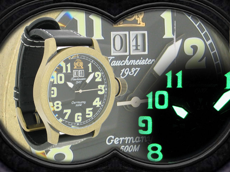 500m 2.WW lourde allemande U-Boot BIG-DATE !!! couronner protéger T0105 système
