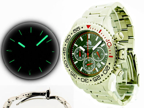Professionnel SUB Diver Chronographe U-Boot. 500m CARBONE-DIAL T0110