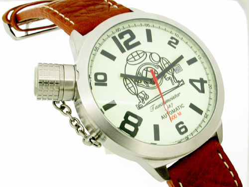 XXL 2.WW allemand U-Boot DATE automatique lourd !!! couronne système de protection T0122 lumineuse