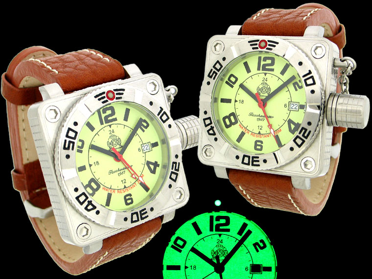 XL 2.WW allemand U-Boot DATE GMT SWISS-lourd !!! couronner protéger T0146 système