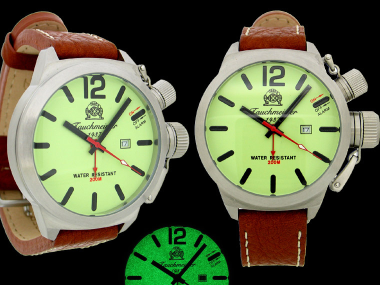 2.WW design allemand U-Boot ALARME DATE lourd !!! couronner protéger T0163 système