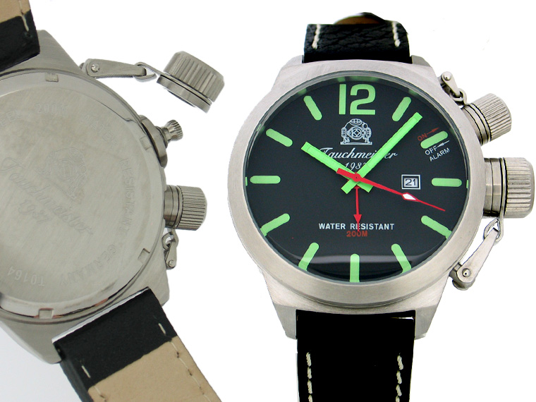 2.WW design allemand U-Boot ALARME DATE lourd !!! couronner protéger T0164 système