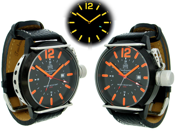 XL 2.WW allemand U-Boot DATE GMT SWISS-lourd !!! couronner protéger orange système T0171