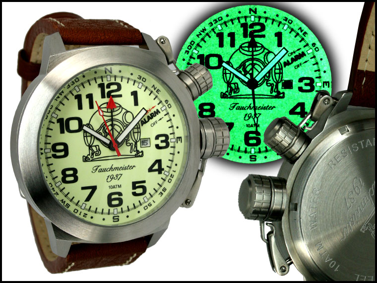 Conception 2.WW XXL allemand U-Boot ALARME DATE lourd !!! couronner protéger T0187 système