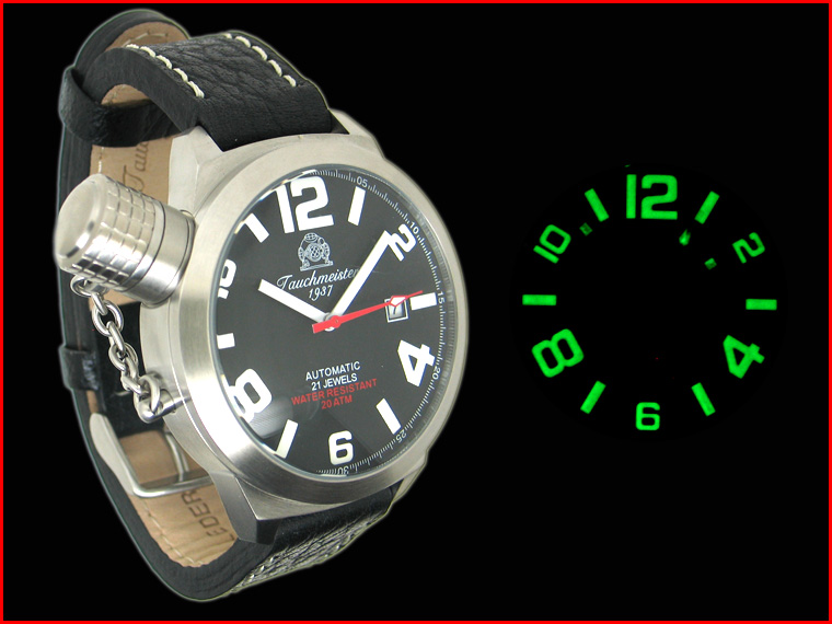 2.WW allemand U-Boot DATE lourde automatique !!! couronne protéger T0191 système