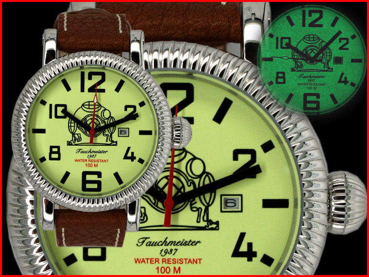 XXL U-Boot (Bunker) Swiss-Big-Date T0198 lourd