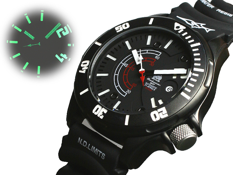 Marine Combat-Diver "Professional Deep Sea" 20bar halfphase sec. 3-D cadran T0219