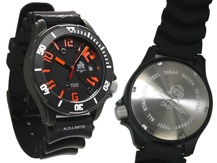 2.WW allemand U-Boot DATE GMT SWISS-lourd !!! Couronne HORIZONTAL protéger T0221 système